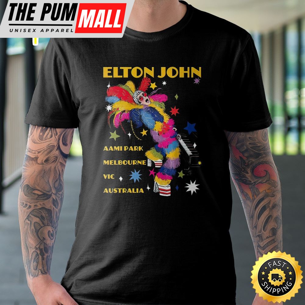 Elton John January 13 And 14 2025 Aami Park Melbourne Vic Australia Unisex Tshirt