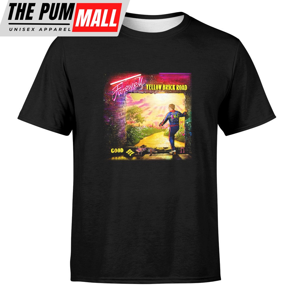 Elton John Tour 2025 Farewell Yellow Brick Road Black Unisex Tshirt