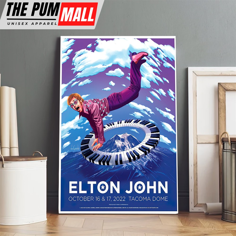 Elton John Tour 2025 Tacoma Dome October 16th, 17th Poster Canvas