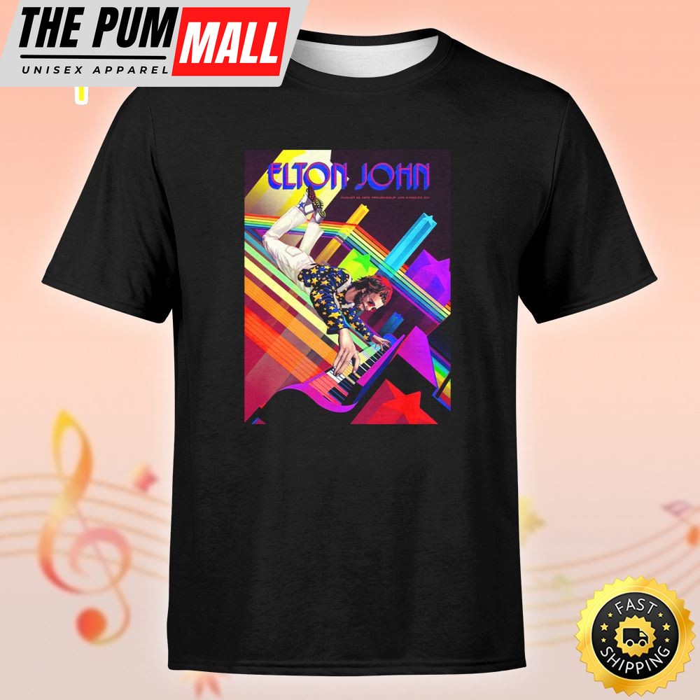 Elton John Troubadour 1970 by Kevin Tong Unisex Tshirt