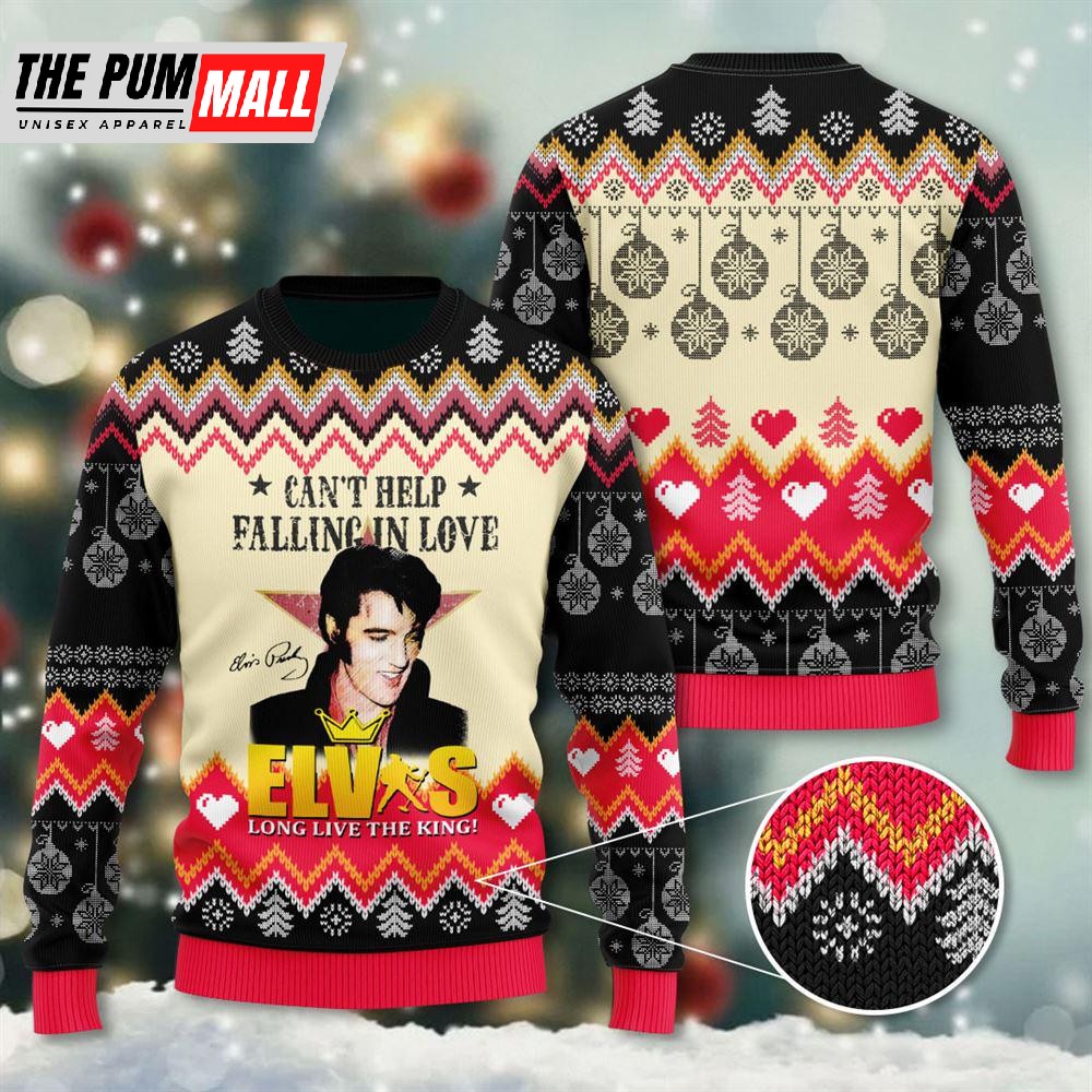 Elvis Presley 3D Ugly Christmas Sweater Version Gift For Christmas