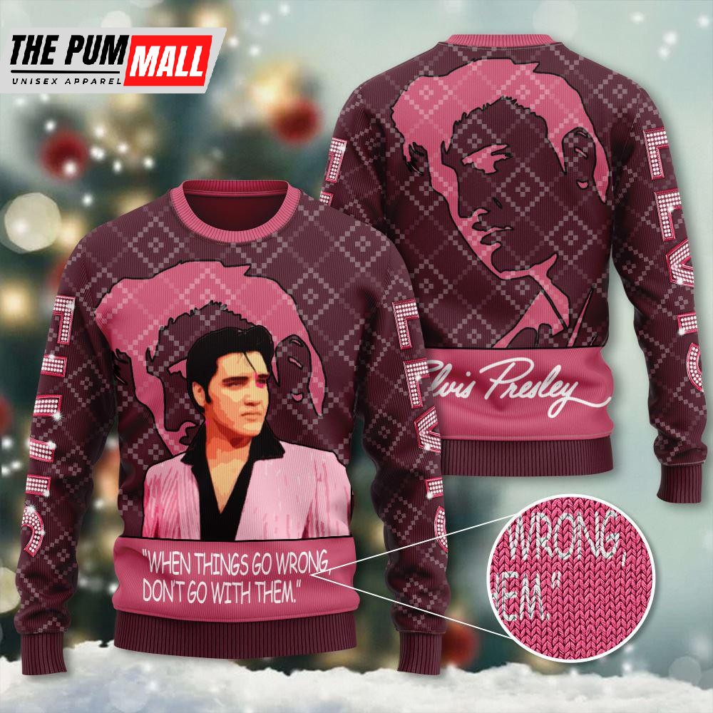 Elvis Presley 3D Ugly Sweater Christmas For Fans Gift For Christmas