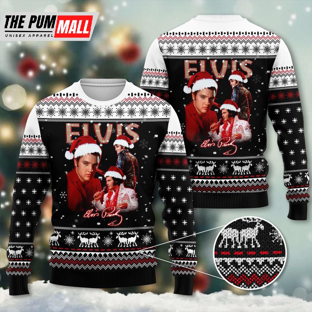 Elvis Presley Joker Ugly Christmas Sweater Gift For Christmas