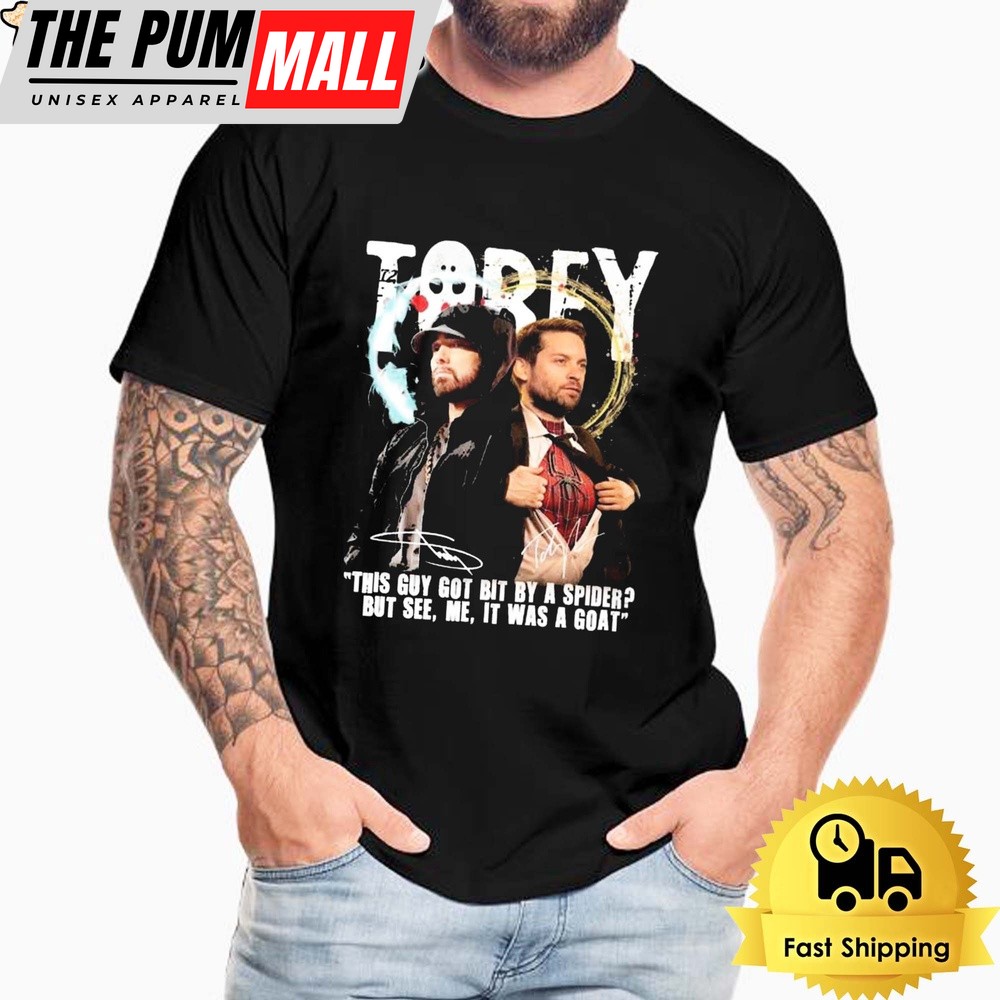 Eminem Tobey This Guy Got Bit By A Spider But It Was A Goat 2024 Unisex T-Shirt