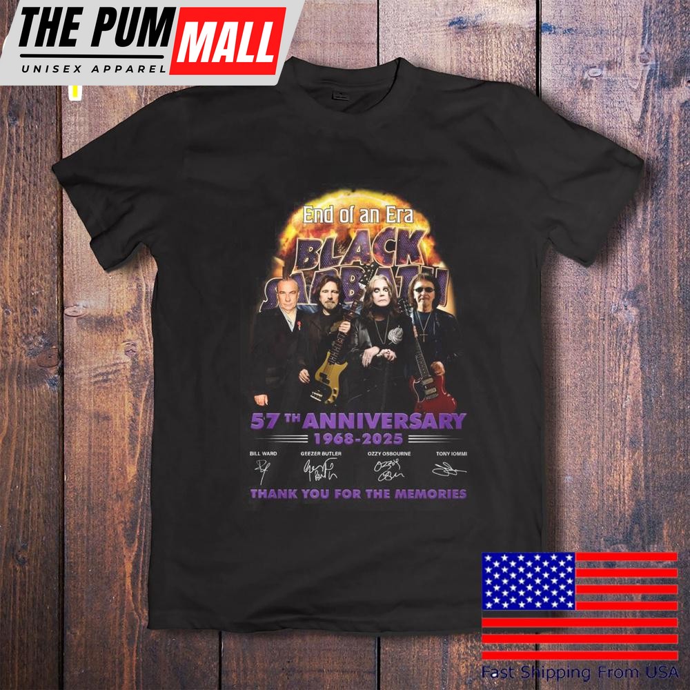 End Of An Era Black Sabbath 2025 T-Shirt