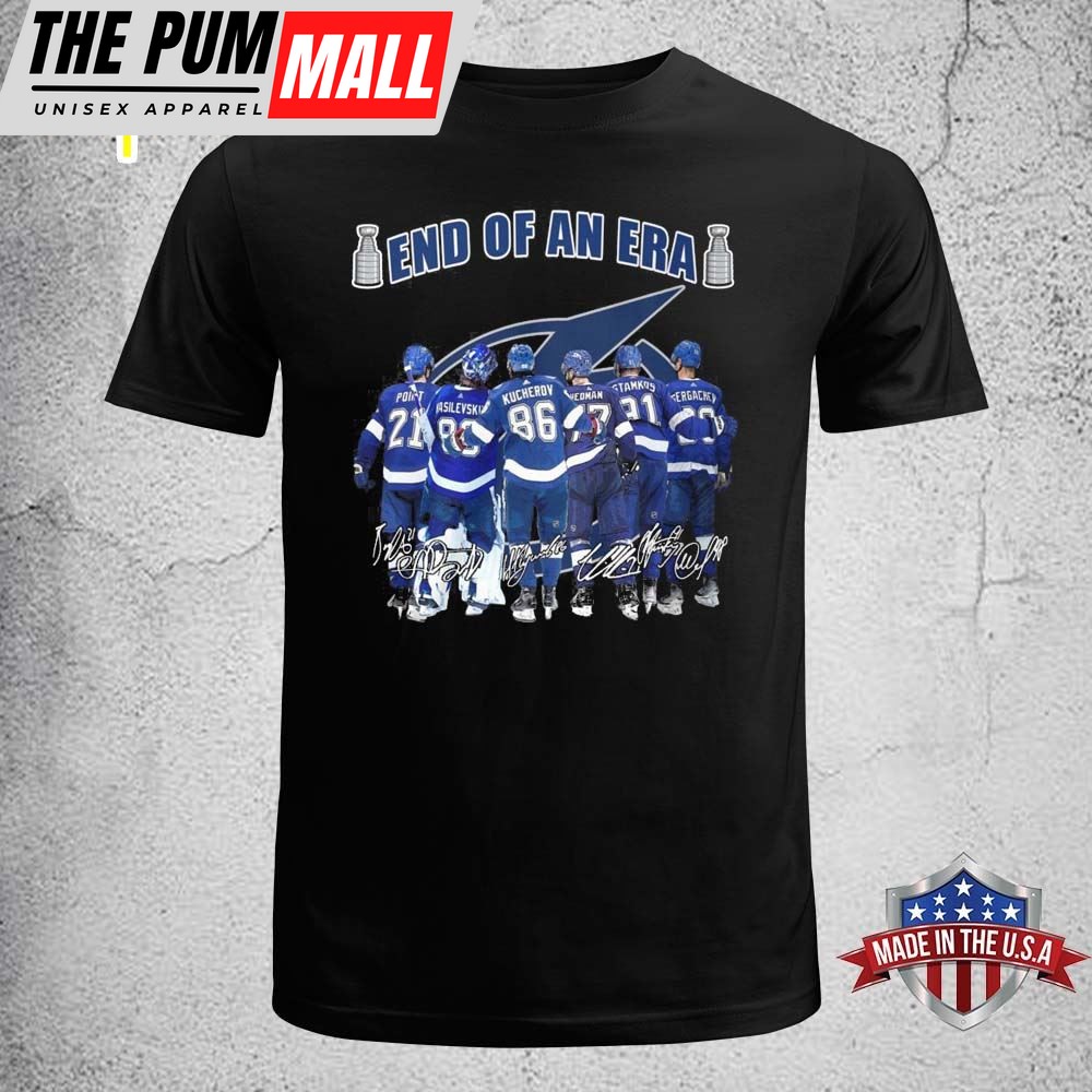 End Of An Era Tampa Bay Lightning Hockey Team Player Signature T Shirt