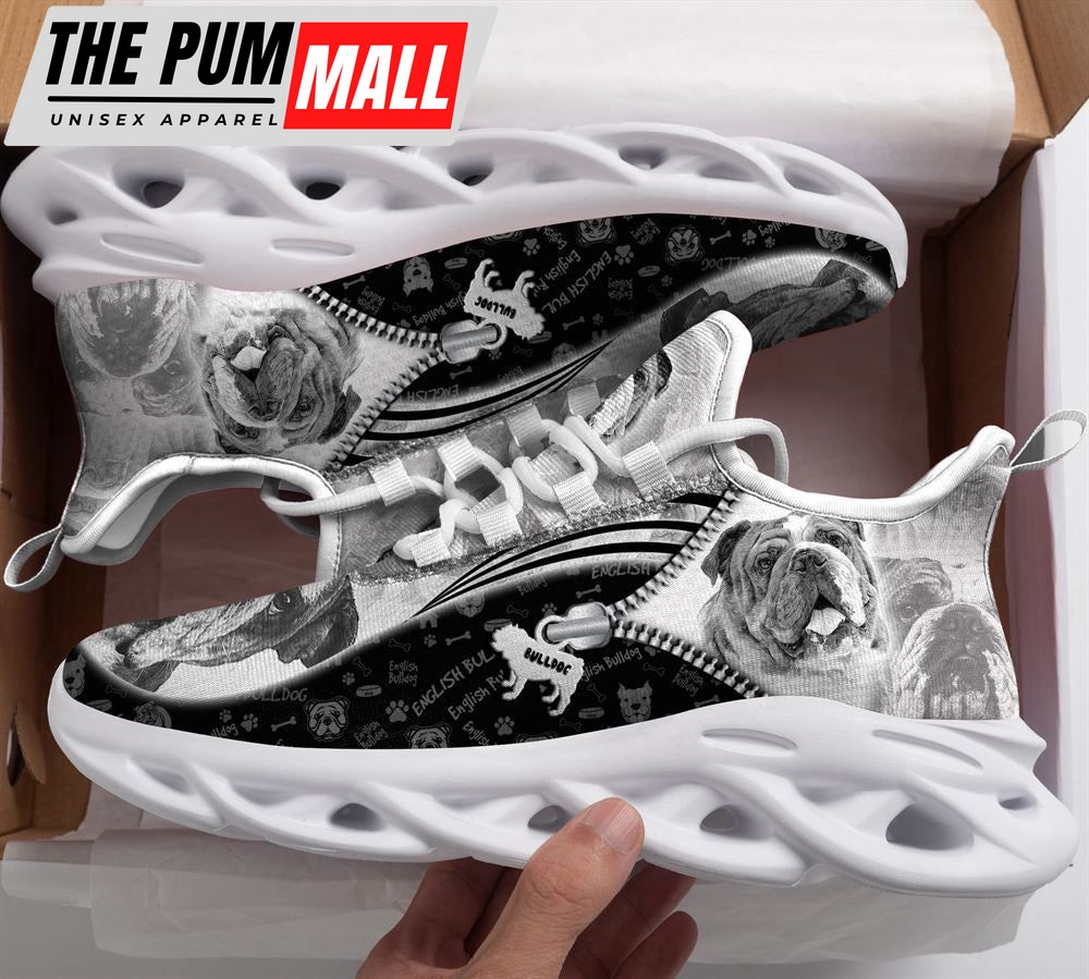 English Bulldog Sketch Max Soul Shoes For Women Men Kid, Gift For Pet Lover