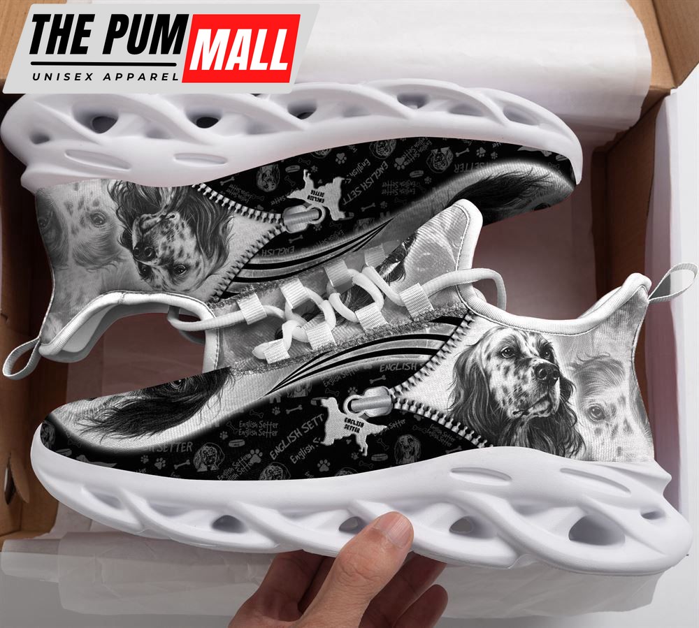 English Setter Sketch Max Soul Shoes For Women Men Kid, Gift For Pet Lover