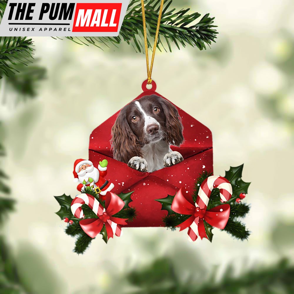 English Springer Spaniel Christmas Letter Ornament – Car Ornament – Gifts For Pet Owners Limited Edition