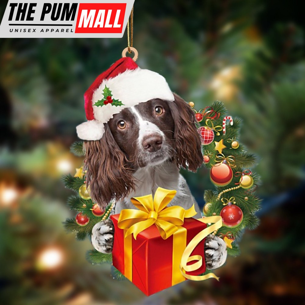 English Springer Spaniel Give Gifts Hanging Ornament – Flat Acrylic Dog Ornament – Dog Lovers Gifts For Him Or Her Limited Edition