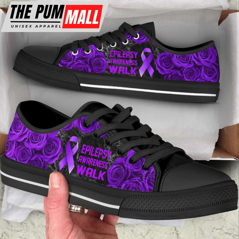 Epilepsy Awareness Shoes Walk Low Top Shoes Canvas Shoes
