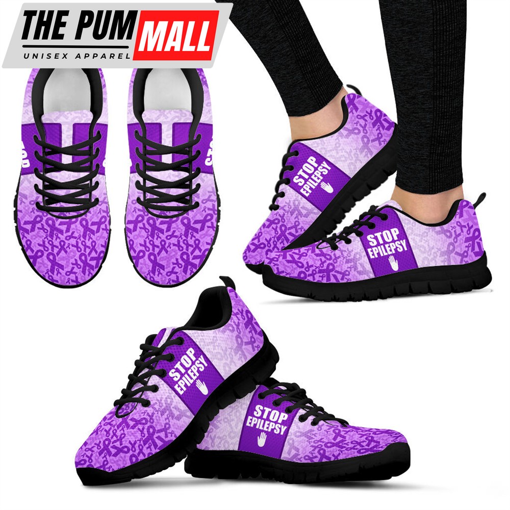 Epilepsy Style Shoes Sneaker Walking Shoes – Best Shoes For Men And Women – Cancer Awareness Shoes