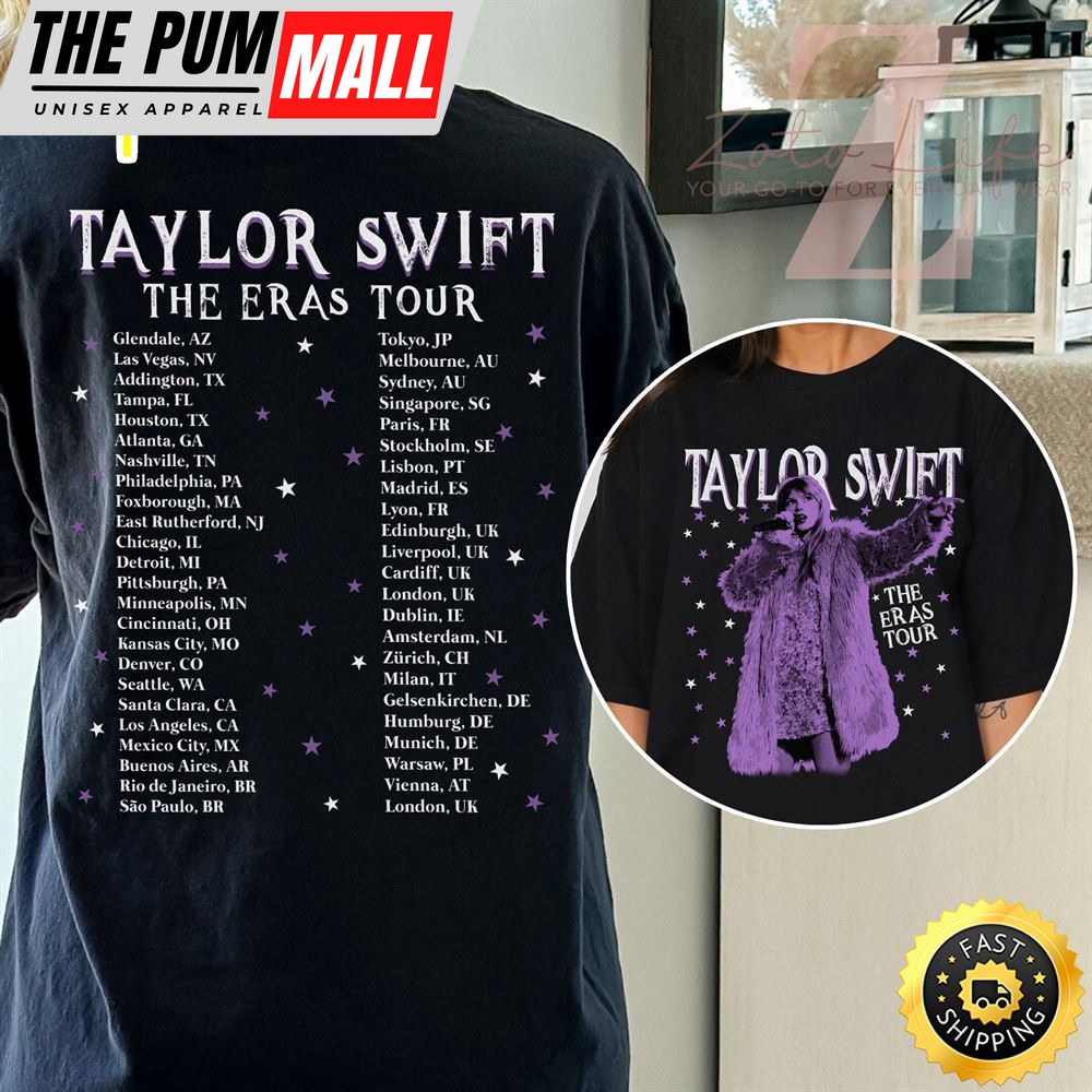 Eras Tour International Dates T-Shirt, TS Eras Tour Merch