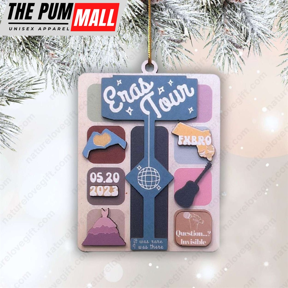 Eras Tour Personalized Taylor Swift Ornament Wooden Two Layers Xmas Gift Limited Edition