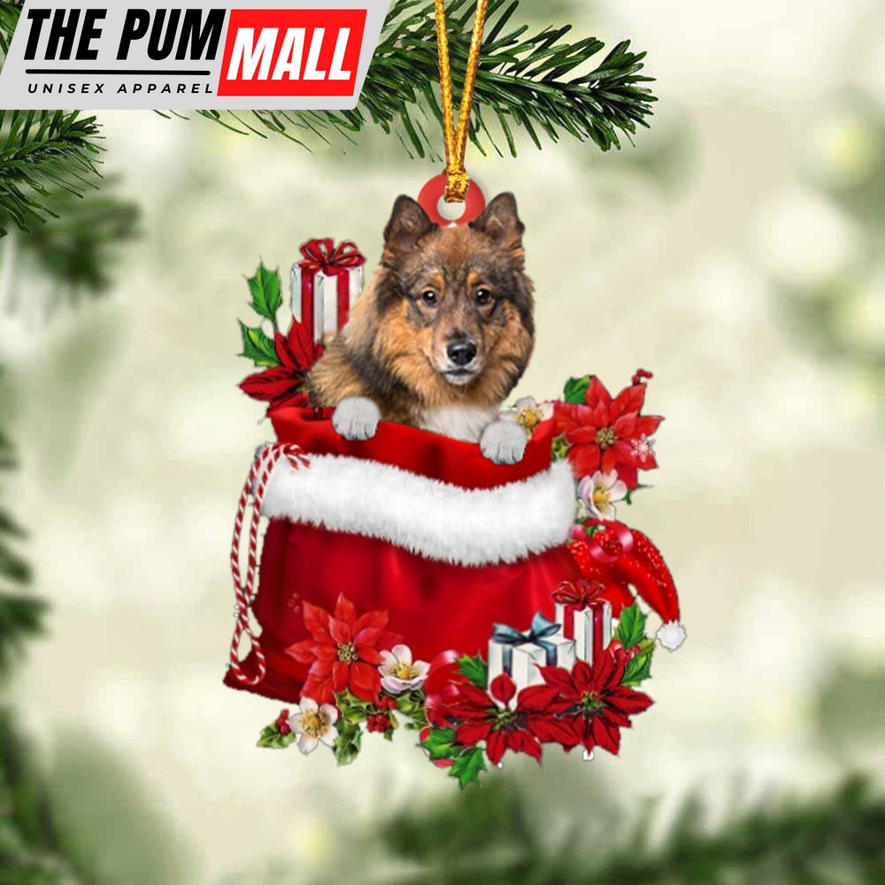 Eurasier In Gift Bag Christmas Ornament – Car Ornaments – Gift For Dog Lovers Limited Edition