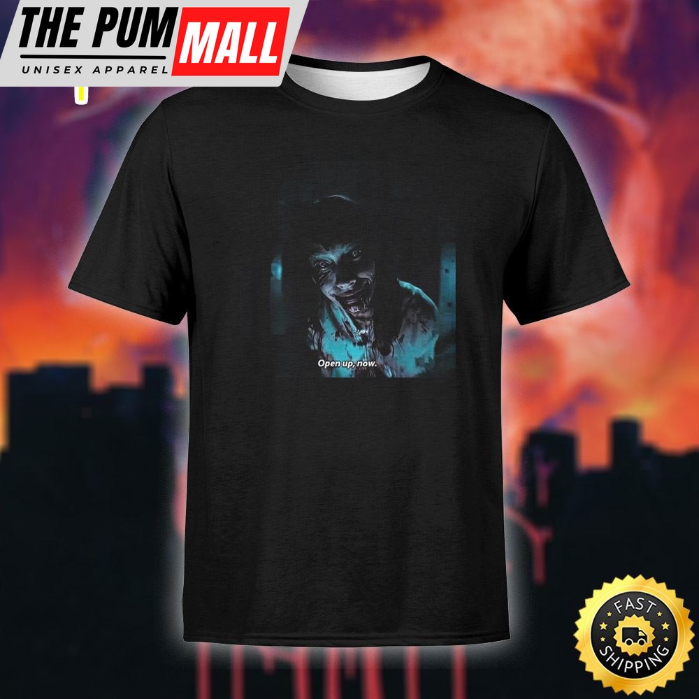 Evil Dead Rise Horrifying Open Up Unisex Black T-Shirt