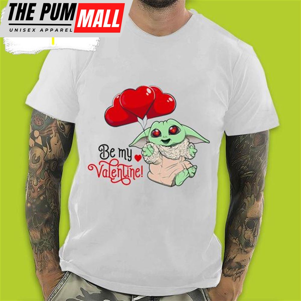 Fall In Love Baby Yoda Be My Valentines Day T-Shirt