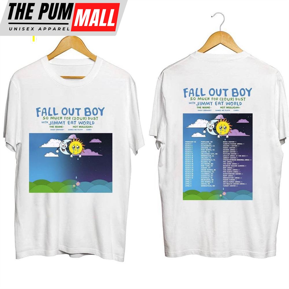 Fall Out Boy Band Tour 2024 Concert Music T-Shirt Gift For Fans