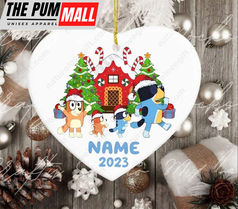 Family Bluey Ornament Personalized Christmas Ornaments Xmas Decoration Limited Edition