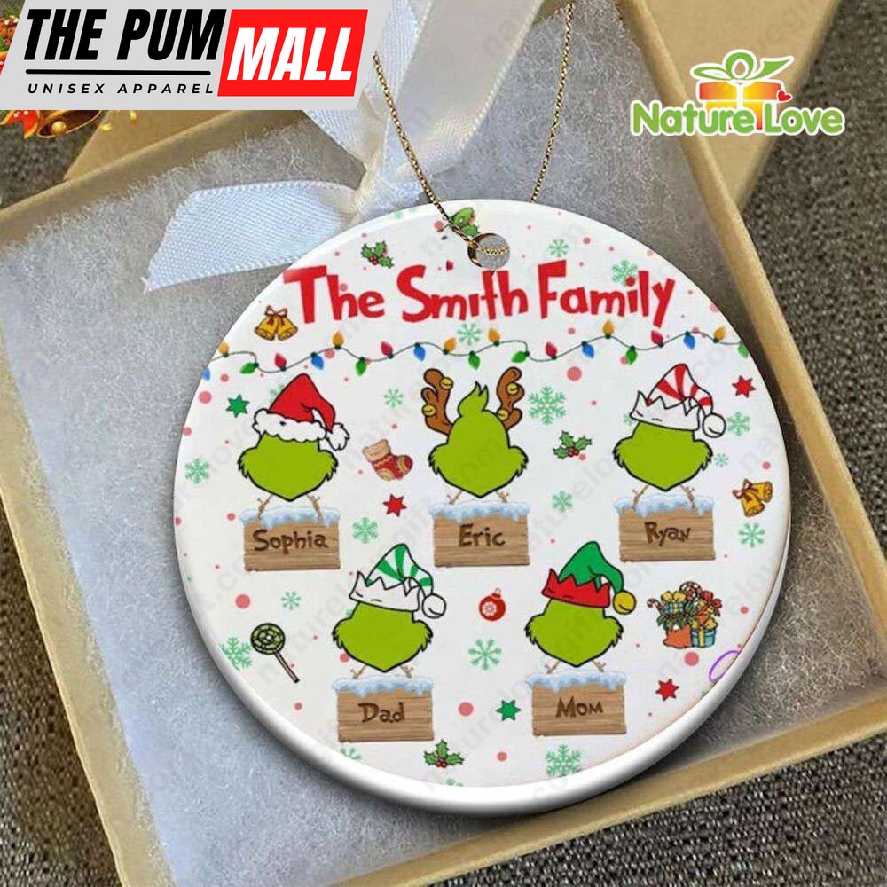 Family’s Grinch Custom Family Christmas Ornament Limited Edition