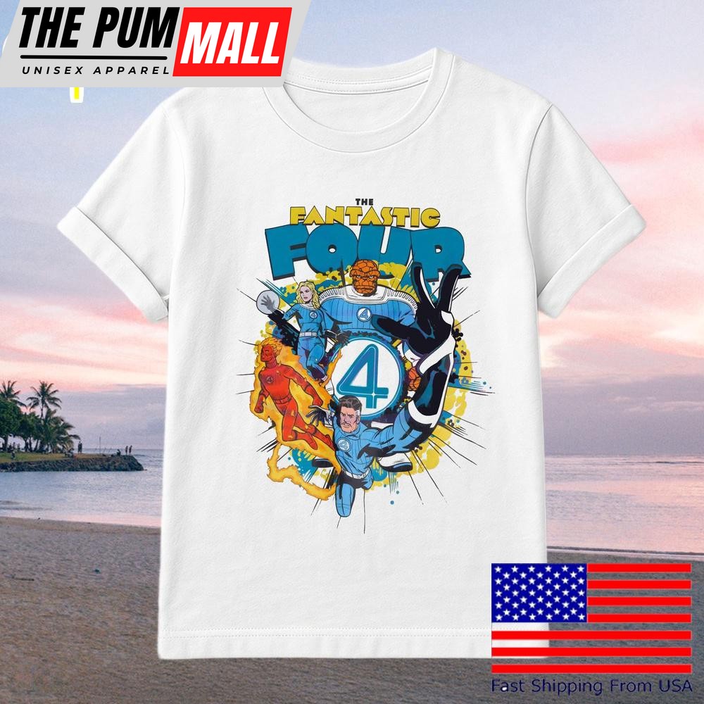 Fantastic Four Comic Superhero Family Retro Marvel T-Shirt