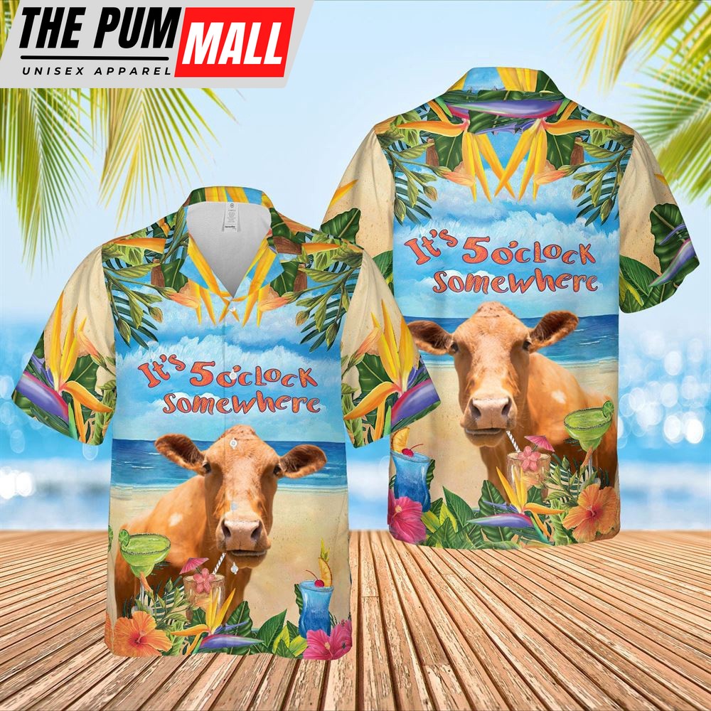 Farm Hawaiian Shirt, Beefmaster Cattle Hawaiian Shirt, Animal Hawaiian Shirt