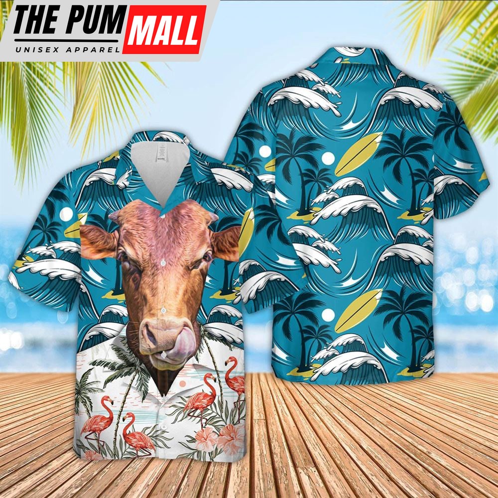 Farm Hawaiian Shirt, Beefmaster Funny Hawaiian Shirt, Animal Hawaiian Shirt
