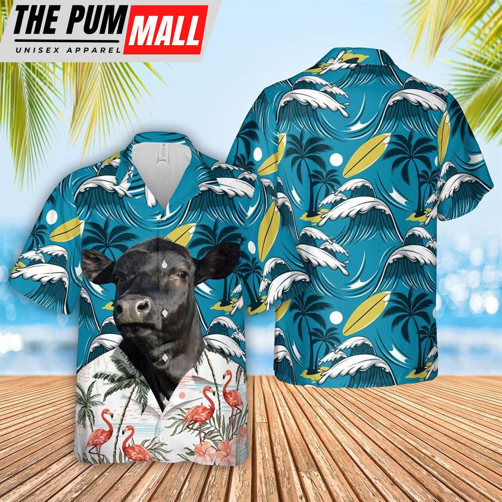 Farm Hawaiian Shirt, Black Angus Funny Hawaiian Shirt, Animal Hawaiian Shirt