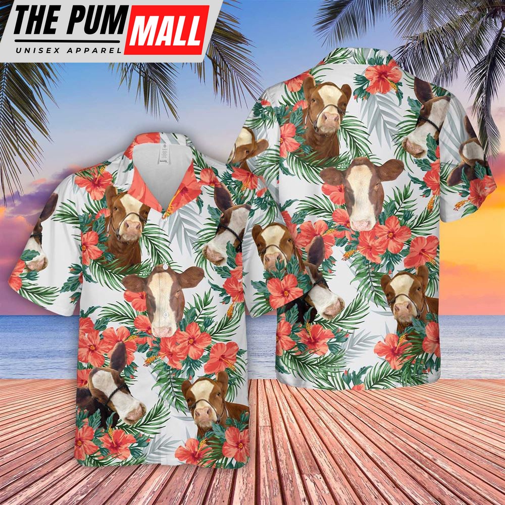 Farm Hawaiian Shirt, Cattle Of Annalea Young Summer 3D Hawaiian Shirt, Animal Hawaiian Shirt