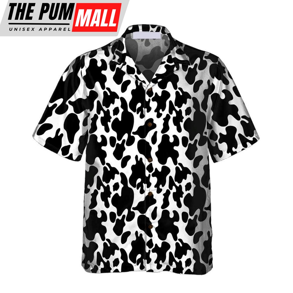 Farm Hawaiian Shirt, Cow Print Seamless Pattern All Printed 3D Hawaiian Shirt, Animal Hawaiian Shirt