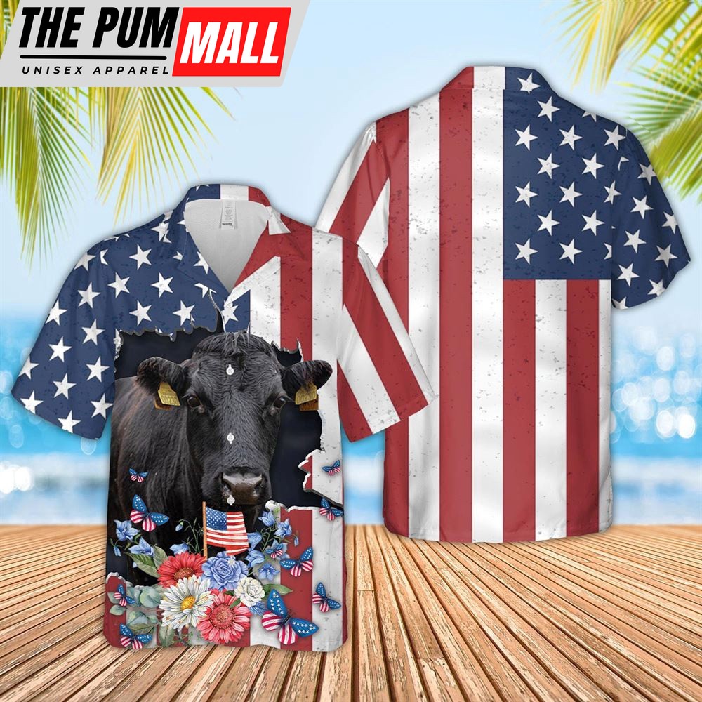 Farm Hawaiian Shirt, Dexter 4Th Of July 3D Hawaiian Shirt, Animal Hawaiian Shirt