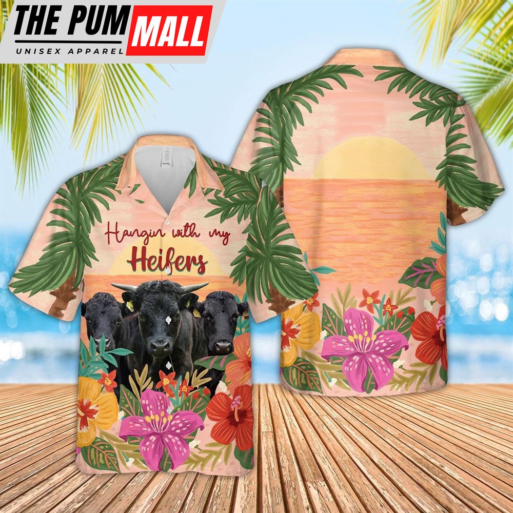 Farm Hawaiian Shirt, Dexter Hangin With My Heifers 3D Hawaiian Shirt, Animal Hawaiian Shirt