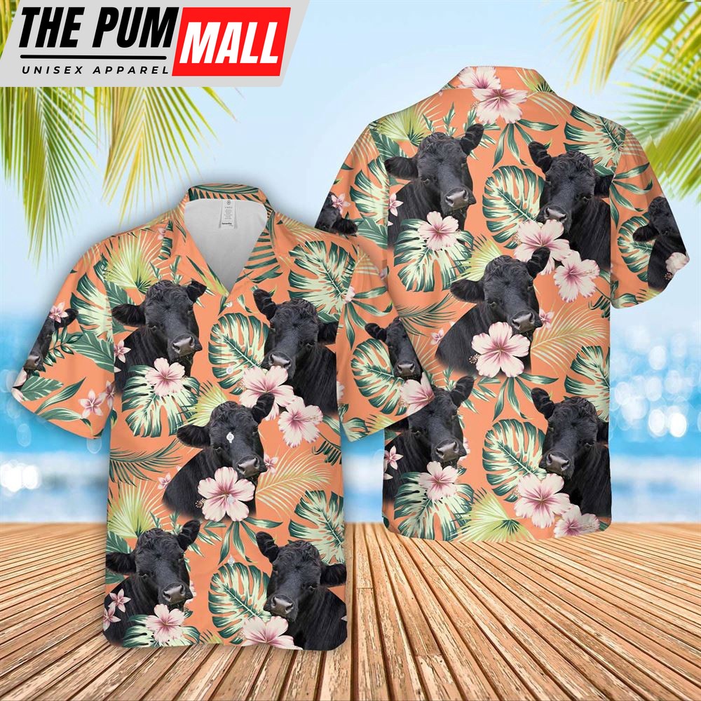 Farm Hawaiian Shirt, Dexter Summer Happiness Floral Farm 3D Hawaiian Shirt, Animal Hawaiian Shirt