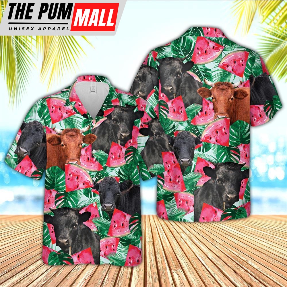 Farm Hawaiian Shirt, Dexter Watermelon 3D Hawaiian Shirt, Animal Hawaiian Shirt