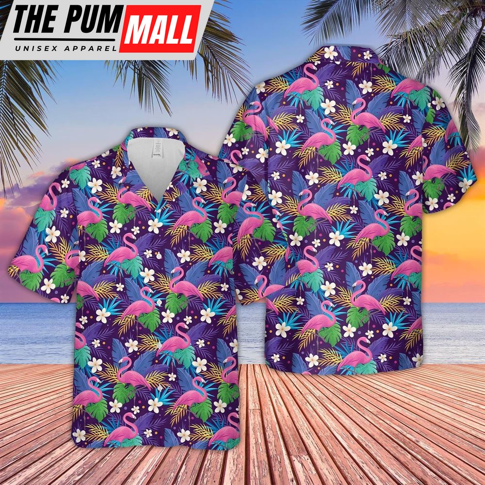 Farm Hawaiian Shirt, Flamingo Pattern D03 Hawaiian Shirt, Animal Hawaiian Shirt