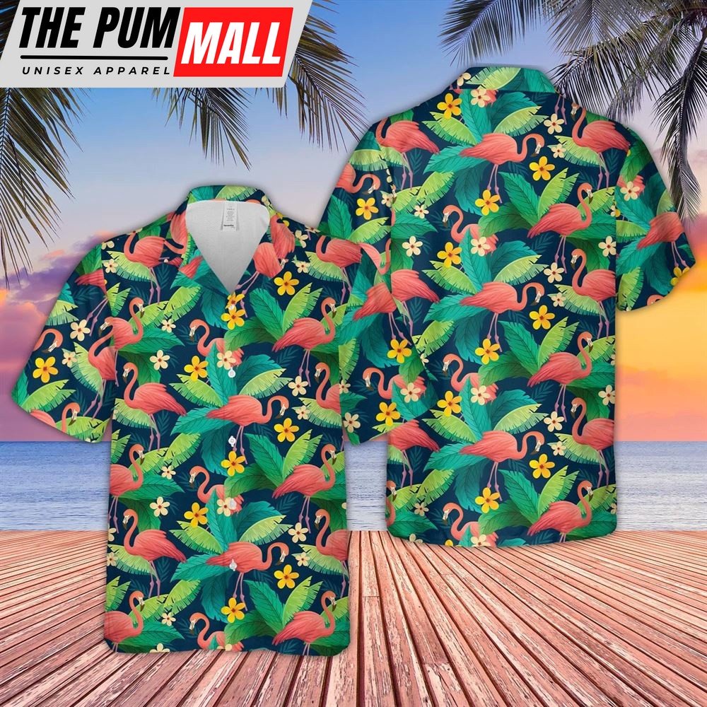 Farm Hawaiian Shirt, Flamingo Pattern D09 Hawaiian Shirt, Animal Hawaiian Shirt