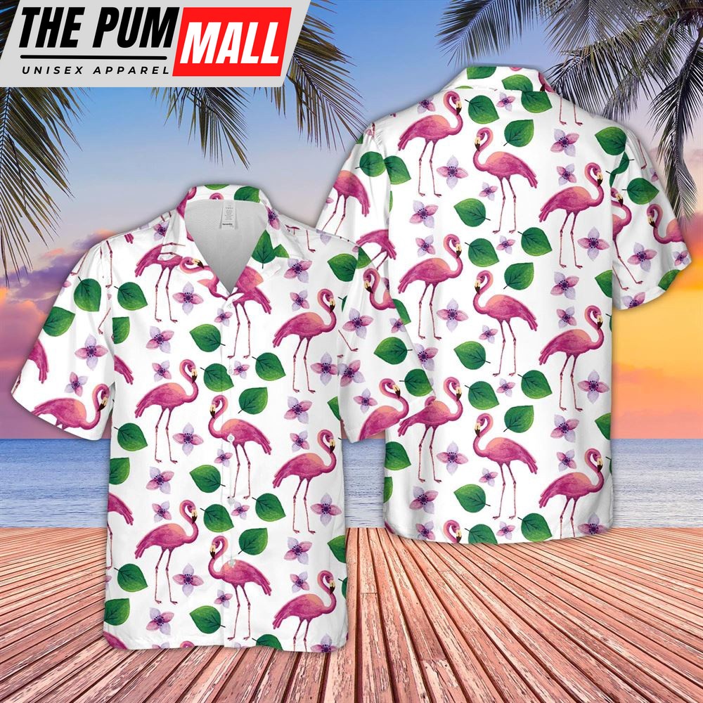 Farm Hawaiian Shirt, Flamingo Pattern D11 Hawaiian Shirt, Animal Hawaiian Shirt