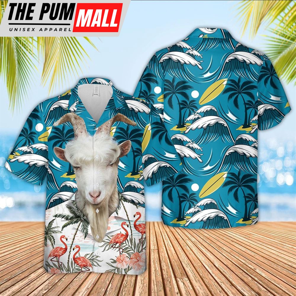 Farm Hawaiian Shirt, Goat Funny Hawaiian Shirt, Animal Hawaiian Shirt