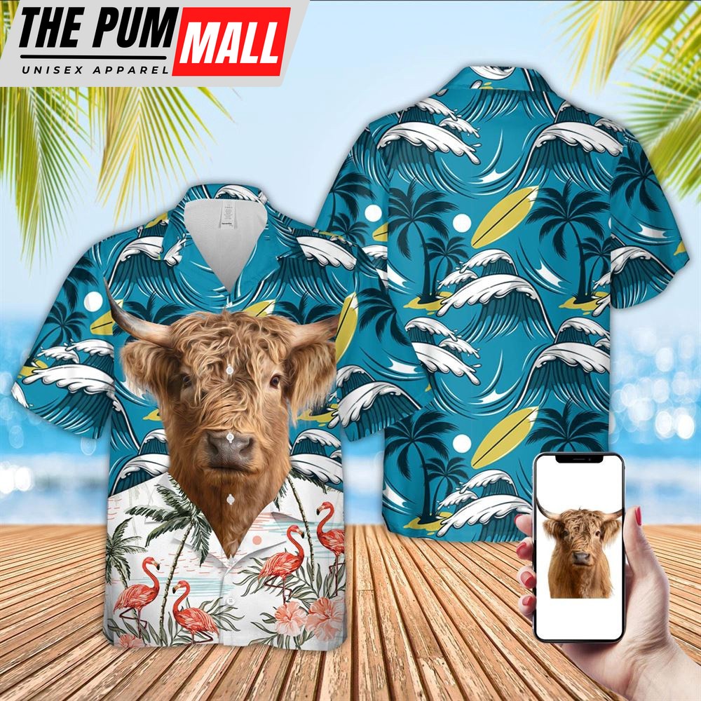 Farm Hawaiian Shirt, Highland Funny Hawaiian Shirt, Animal Hawaiian Shirt