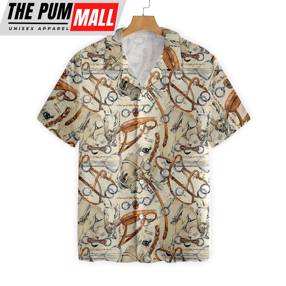 Farm Hawaiian Shirt, Horse Watercolor All Printed 3D Hawaiian Shirt, Animal Hawaiian Shirt