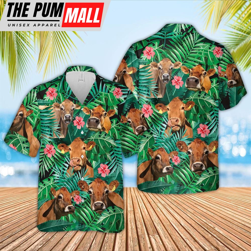 Farm Hawaiian Shirt, Jersey 3D Hawaiian Shirt, Animal Hawaiian Shirt