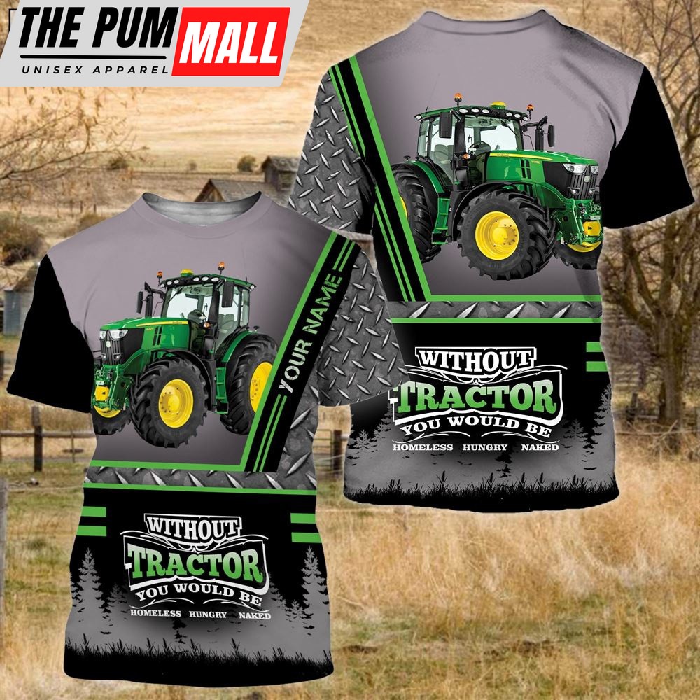 Farm Hawaiian Shirt, Personalized Name Green Tractor 2 All Printed 3D Hawaiian Shirt For Men And Women, Animal Hawaiian Shirt