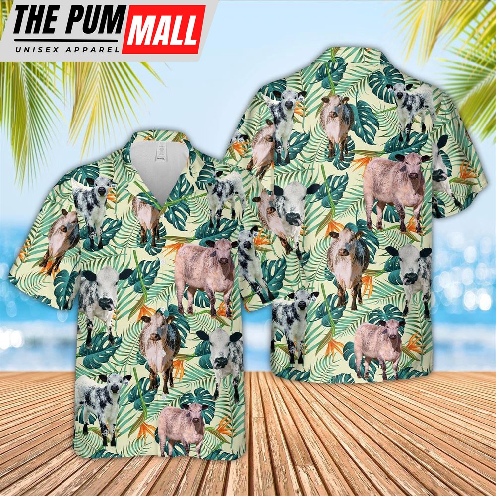 Farm Hawaiian Shirt, Speakle Park Green Pattern 3D Hawaiian Shirt, Animal Hawaiian Shirt