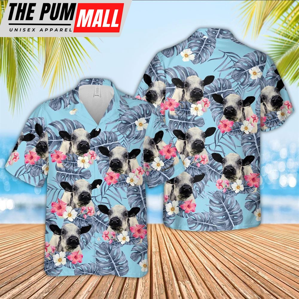 Farm Hawaiian Shirt, Speakle Park Sierra Blue Pattern 3D Hawaiian Shirt, Animal Hawaiian Shirt