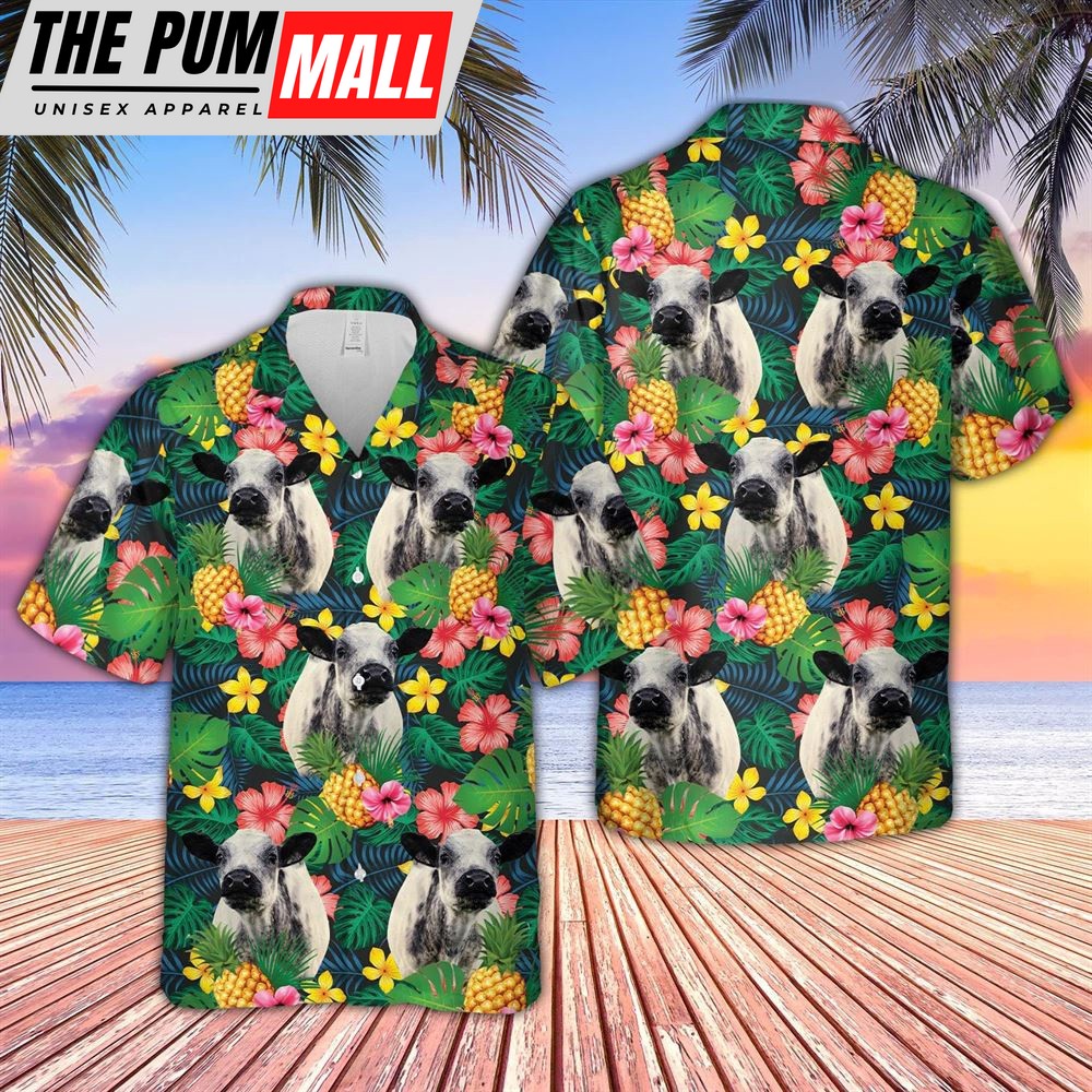 Farm Hawaiian Shirt, Speckle Park Summer Pattern 3D Hawaiian Shirt, Animal Hawaiian Shirt