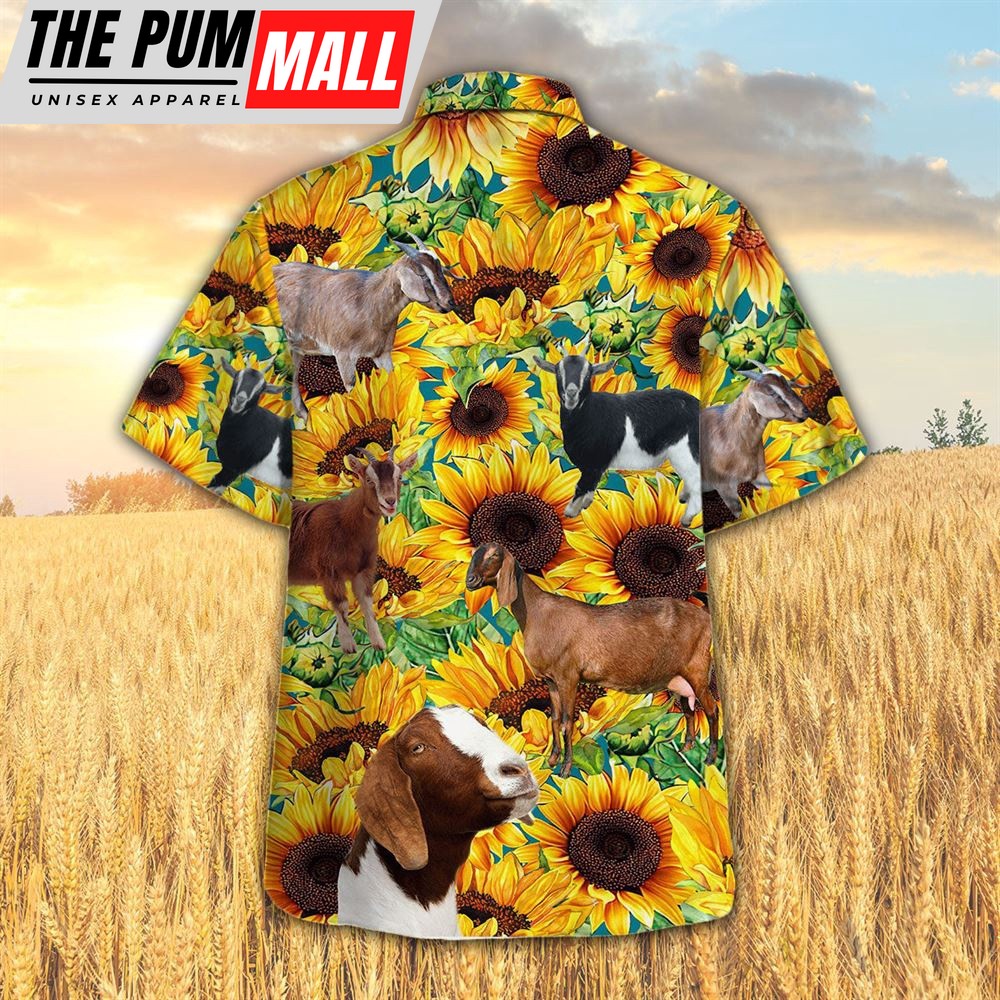 farm-hawaiian-shirt-sunflower-nubian-goat-all-printed-3d-hawaiian-shirt-animal-oorrt2wg Farm Hawaiian Shirt, Sunflower Nubian Goat All Printed 3D Hawaiian Shirt, Animal Hawaiian Shirt