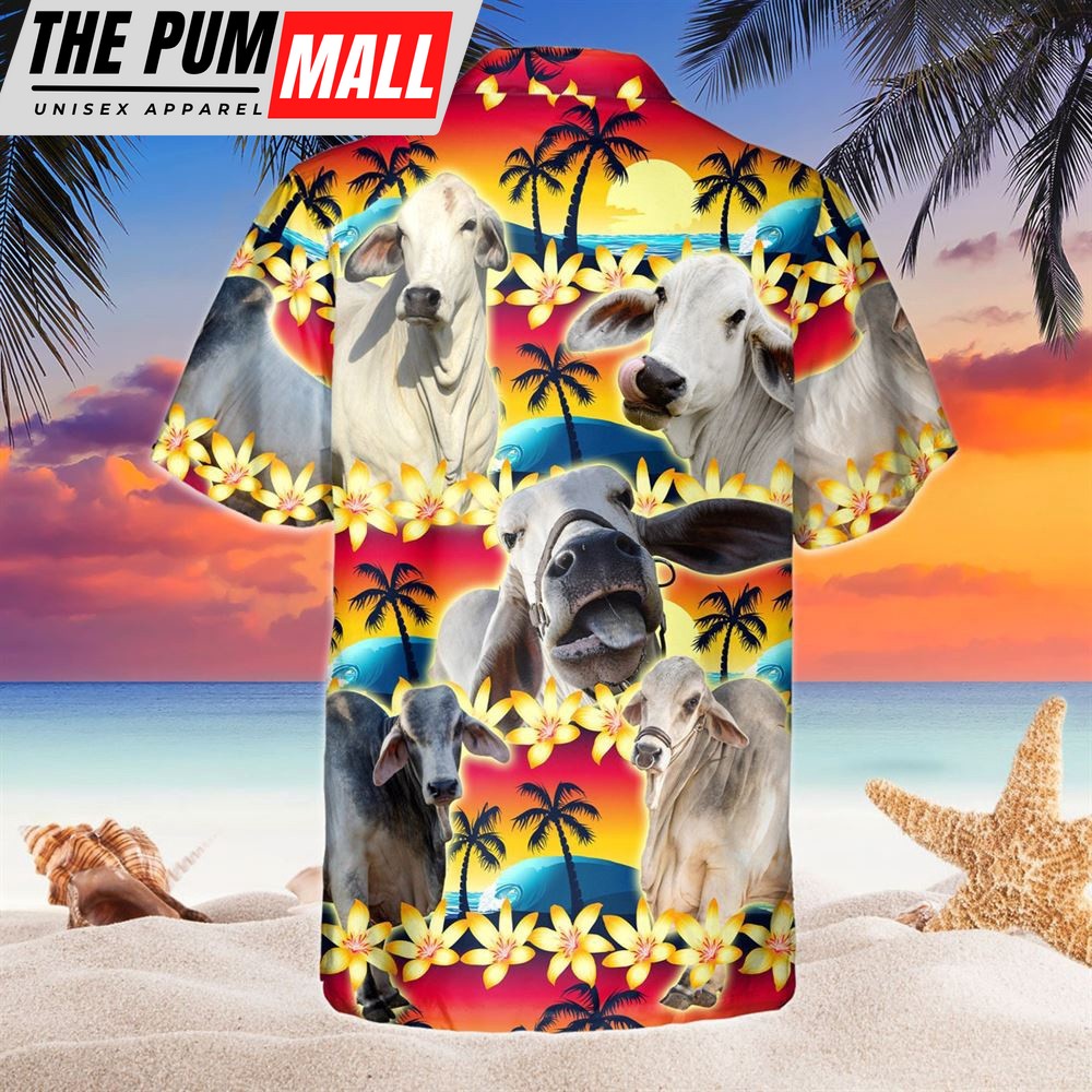 farm-hawaiian-shirt-vintage-brahman-tropical-sunset-hibiscus-and-palm-tree-all-2repaupt Farm Hawaiian Shirt, Vintage Brahman Tropical Sunset Hibiscus And Palm Tree All Over Printed 3D Hawaiian Shirt, Animal Hawaiian Shirt