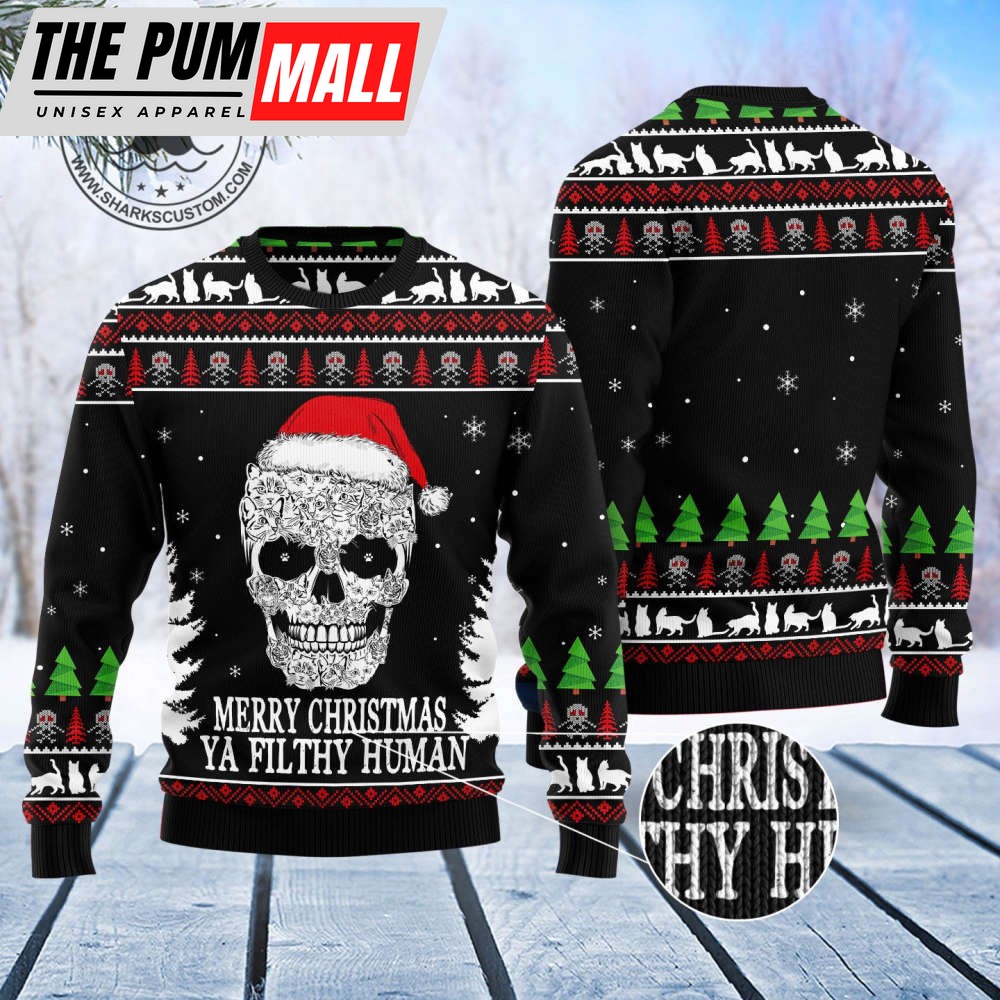 festive-cat-skull-santa-sweater-trendy-ugly-christmas-fashion-m2kvyn9h Festive Cat Skull Santa Sweater: Trendy & Ugly Christmas Fashion