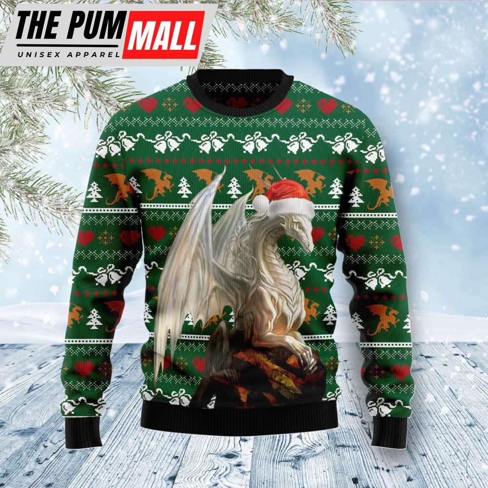 Festive D1111 Dragon Nice Ugly Christmas Sweater – Top Gift by Noel Malalan
