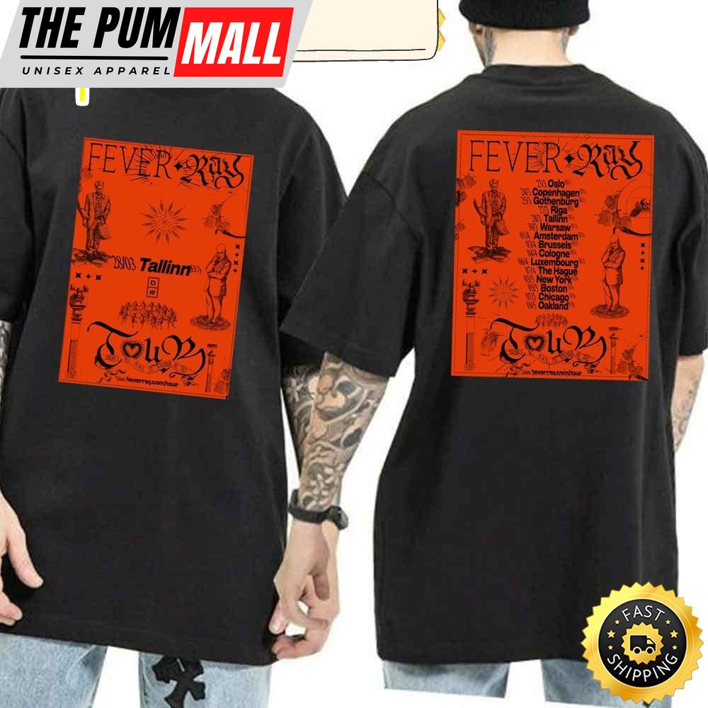 Fever Ray Tallinn 2023 Tour Dates Double Side Unisex T-Shirt